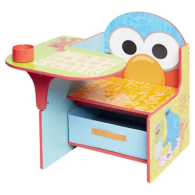 Elmo Toddler Desk Chair With Storage Bin Child Room MDF SHIP FROM USA • $41.59