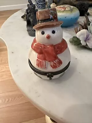 Porcelain Hinged Trinket Box Santa Christmas Snowman Villeroy & Boch • $20