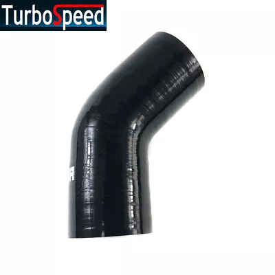 2  4Ply 45 Degree Elbow Black Silicone Hose Turbo Pipe Intercooler Coupler • $10.99