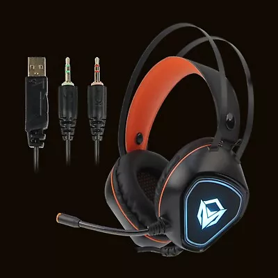 $26.95 • Buy Gaming Headset USB Wired LED Headphones Stereo For PC Desktop & Laptop PS4 Xbox