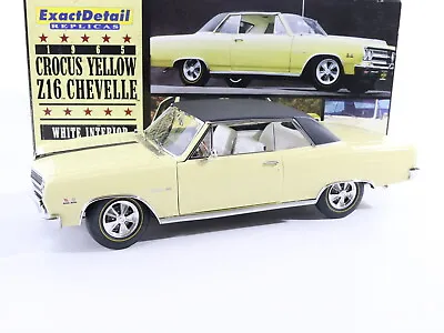 1965 Z16 Chevelle Chevy Crocus Yellow Exact Detail Replicas 1:18 Model WC+C506a • $80