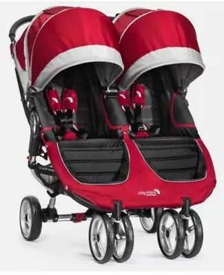 Baby Jogger City Mini Double Buggy Twin Pushchair With New Rain Cover • £275