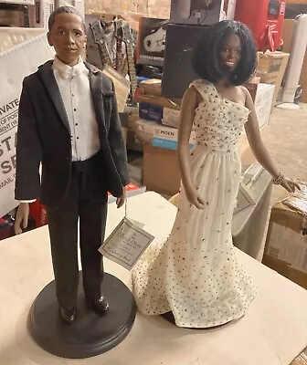 $89.99 • Buy Barack And Michelle Obama 2008 Inaugural 16  Porcelain Dolls By The Danbury Mint