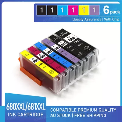 $37 • Buy 6x Ink Cartridge PGI680XXL CLI681XL For Canon Pixma TS8260 TS9160 TS8160 Printer