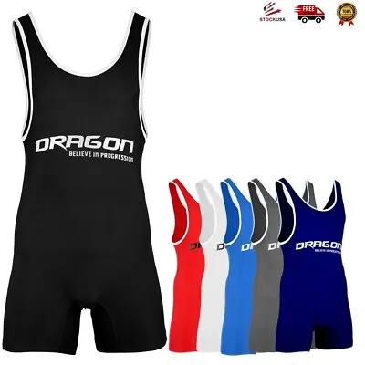Dragon Professional MEN’s Wrestling Body Wear Uniform Fight Gear Singlets • $13.99