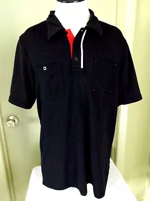 McDONALD'S 2 POCKET EMPLOYEE CREW UNIFORM POLO SHIRT * BLACK * S *  • $15.99