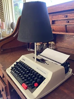 Vtg Olivetti 25 Portable Manual Typewriter Wired As A Lamp. Works!! Writer Gift • $89