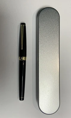 £103 • Buy Pilot Elite ‘Flat Top’ Long Version Script Nib Black 18k Gold Con 40 And Box