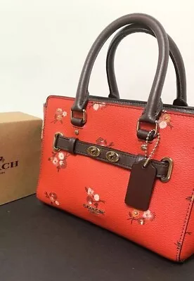 Coach Mini Blake Carryall With Baby Bouquet Print Bright Red Multi New • $287.77