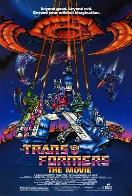 TRANSFORMERS THE MOVIE POSTER 27 X 40  Orson Welles Robert Stack A • $24.94