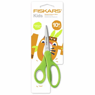 FISKARS 18cm Students Scissors - Long Blade And Pointed Tip - Anti-microbial • £6.59