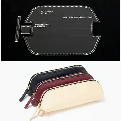 Acrylic Pen Case Pencil Bag Template Leather Craft Pattern Model Stencil BBX-154 • $17.59