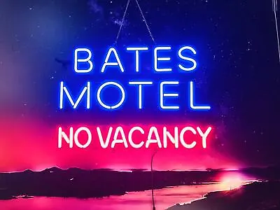 Bates Motel No Vacancy 24 X20  Vivid LED Neon Sign Light Lamp With Dimmer • $249.99