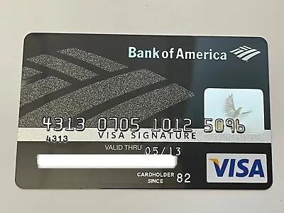 Bank Of America Visa Signature Credit Card Black Expired May 2013 Collectible • $22.99