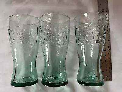 Vintage McDonald's 1948Drinking Glasses (3)  160z 15 Cent Famous Hamburgers • $4.99