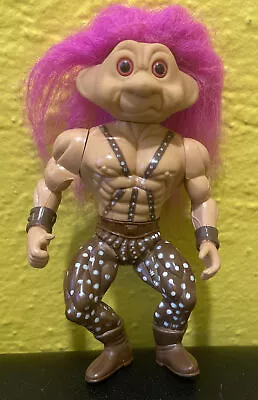 1992 TNT Troll Force Pink Hair Medieval Warriors Viking Action Figure VTG • $14