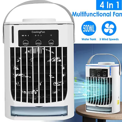 Air Conditioner Fan 4-in-1 Cold Mist Humidifier Air Cooler Fan 500ml Water Tank • $39.33