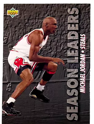 1993 Michael Jordan 171 Upper Deck NBA Season Leaders Stats Chicago Bulls • $1.99