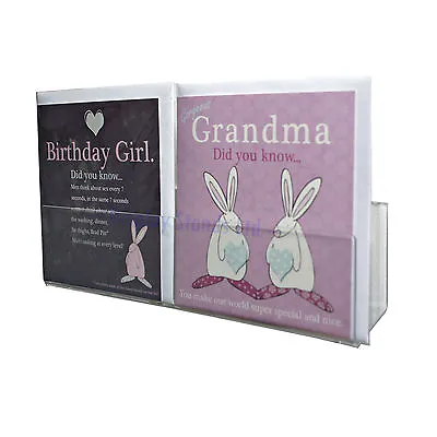 Wall Angled Shelf Pocket Greeting Cards Or Books Shop Display 2 Sizes (DS37+) • £31.74