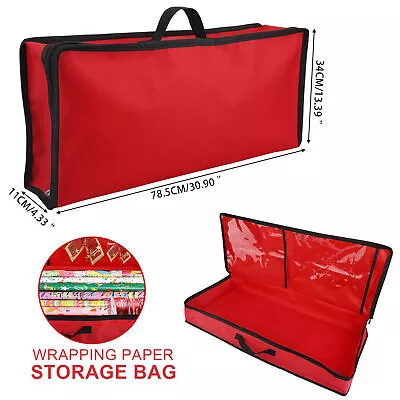 £8.19 • Buy Christmas Wrapping Paper Storage Bag Xmas Gift Decoration Organiser Box 78*34cm