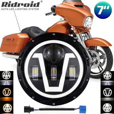 7'' Inch LED Headlight Hi Lo For Yamaha V-Star XVS 650 950 1100 Classic Stryker • $36.99