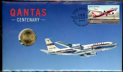 2020 Qantas Centenary PNC With One Dollar Coin • $0.99