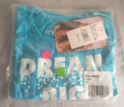 Freestyle Revolution Girls' Dream Big Short Sleeve Top TURQUOISE SIZE 3T SEALED  • $8.01