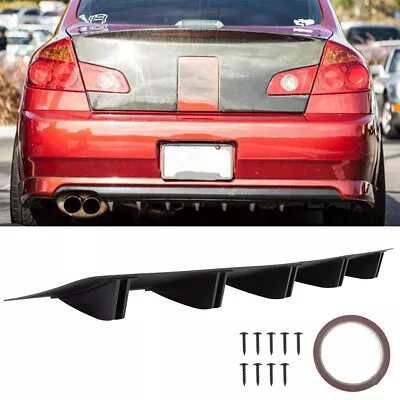 For Infiniti G37 M35 G35 Rear Bumper Spoiler Splitter Lip Diffuser 10 Shark Fins • $39.45