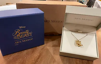 Alex Monroe Mrs Potts Beauty And The Beast Gold Necklace With Boxes • $358.22