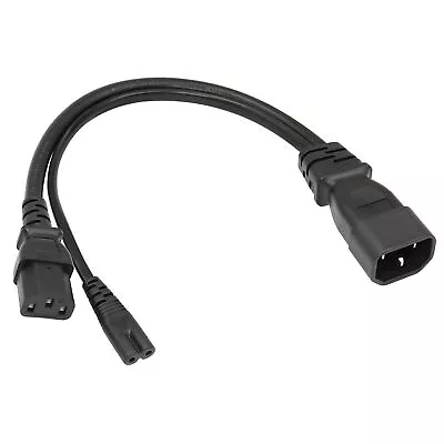 C14 To C13+C7 Y Splitter Power Plug Cord 10A/250V IEC 320 C14 Male To C13+C7 ... • $18.48