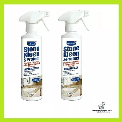 2 X Hillmark Stone Kleen And Protect Marble Granite Cleaner 375 ML Benchtops • $34.50