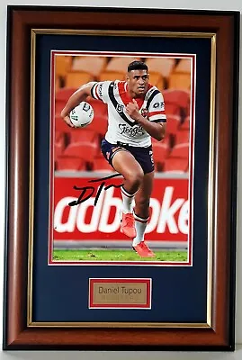 $69.99 • Buy Sydney Roosters Daniel Tupou Signed Action Photo Framed Memorabilia