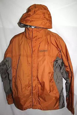 Marmot Gore-Tex Minimalist Rain Jacket Men Size Large Copper & Gray Waterproof L • $39.99