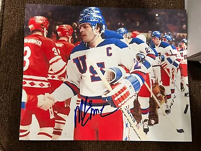 Mike Eruzione Autograph Signed 8x10 Photo 1980 Olympics Hockey Gold Medal • $15