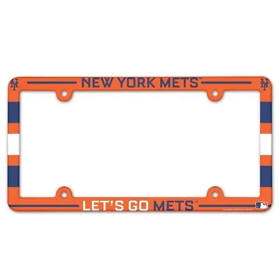 NEW YORK METS LET'S GO METS 6 X12  LICENSE PLATE FRAME NEW WINCRAFT 👀 • $12
