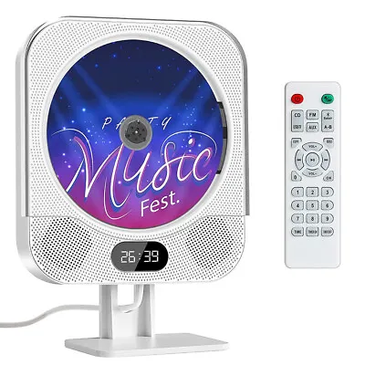 Desktop/Wall CD Music Player Infrared Remote Control Supports U Disk FM Radio • £38.05