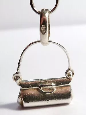 Genuine  Links Of London  Sterling Silver Hand Bag Purse Bracelet Charm Pendant • £17.95