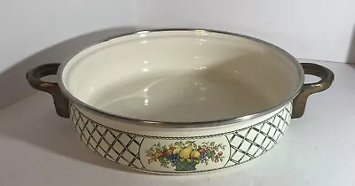 Vintage Villeroy & Boch Germany Enameled  Basket  10  Casserole  Cook Pan  • $22