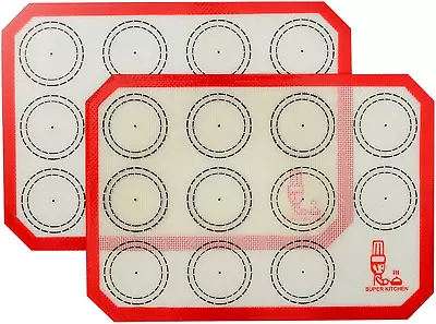 Non Stick Silicone Baking Mat Quarter Sheet Macaron - 8.2 X11.6 Set Of 2 Oven • $14.82