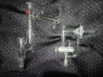 $439.99 • Buy WILMAD Glass 14/20 10/18 Joint Vacuum Jacketed Vigreux Distilling Head Apparatus