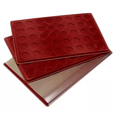 (P50p) Red Coin Tray For 50p Coins + Cover 40 Compartments Pence Collection  • £8.85