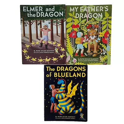 My Father's Dragon Trilogy Complete Series Ruth Stiles Gannett Lot Full Set 1-3 • $9.95