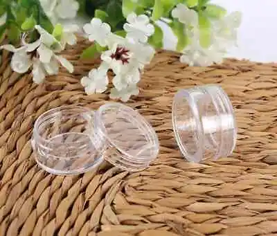  5g Clear Empty Small Jars Pots Cosmetic Cream Gel Containers Storage Box Travel • £2.35