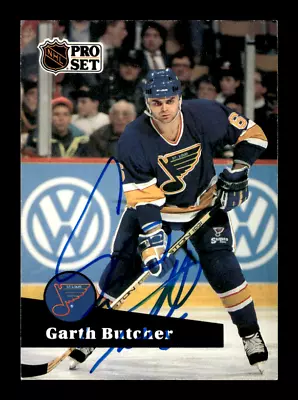 1991-92 Proset # 210 Garth Butcher Autograph Signed Card (B2) St Louis Blues • $9.99