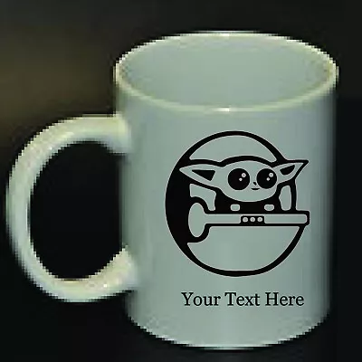 Personalized Coffee Mug Custom Your Text With Baby Yoda With White Gift Box • $19.99