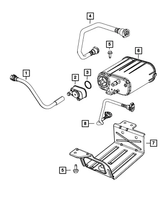 Genuine 2007-11 JEEP WRANGLER Vapor Canister OEM 4891780AB • $182.11