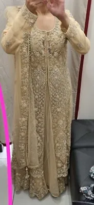 Bridal Maxi Dress Asian Indian Pakistani Kameez Lengha Wedding Party Outfit • £180