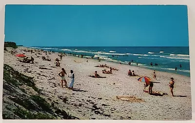 Postcard Indialantic Beach Melbourne Florida Blue Atlantic Ocean Sand Vintage • $4.99