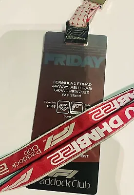 £30 • Buy F1 Paddock Pass Friday - Abu Dhabi. Sebastian Vettel Last Race