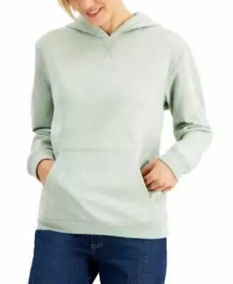 MSRP $36 Karen Scott Hooded Sweatshirt Chill Green Size Large • $10.80